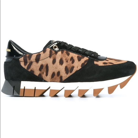 dolce and gabbana leopard sneakers